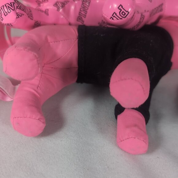 2 Victoria's Secret PINK Dog Plush Mini Stuffed Animal Canada Sweater RARE HTF - Picture 10 of 15